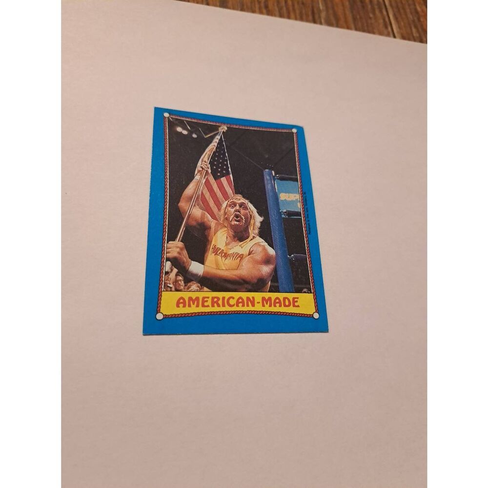 1987 Topps WWF Hulk Hogan #35 American Made Wrestling Trading Card Vintage